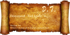 Doszpod Tulipán névjegykártya